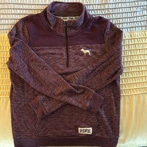 Pink quarter zip sweatshirt